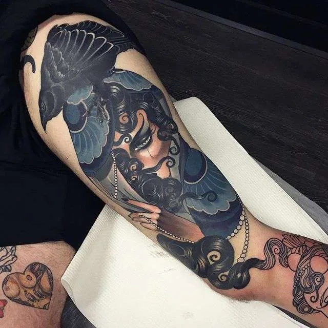 Tattoo artist Emily Rose Murray - famous color neo traditional tattoos | Australia